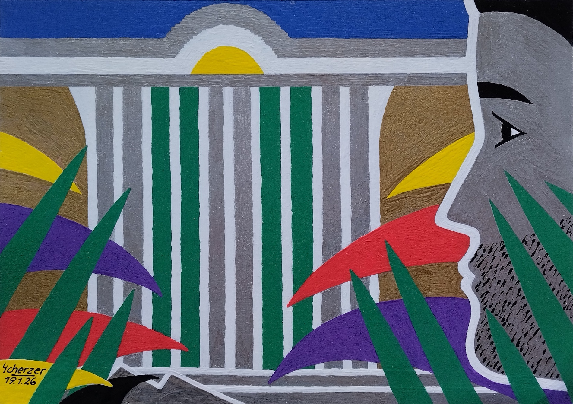 Der Blick zum Wasserfall