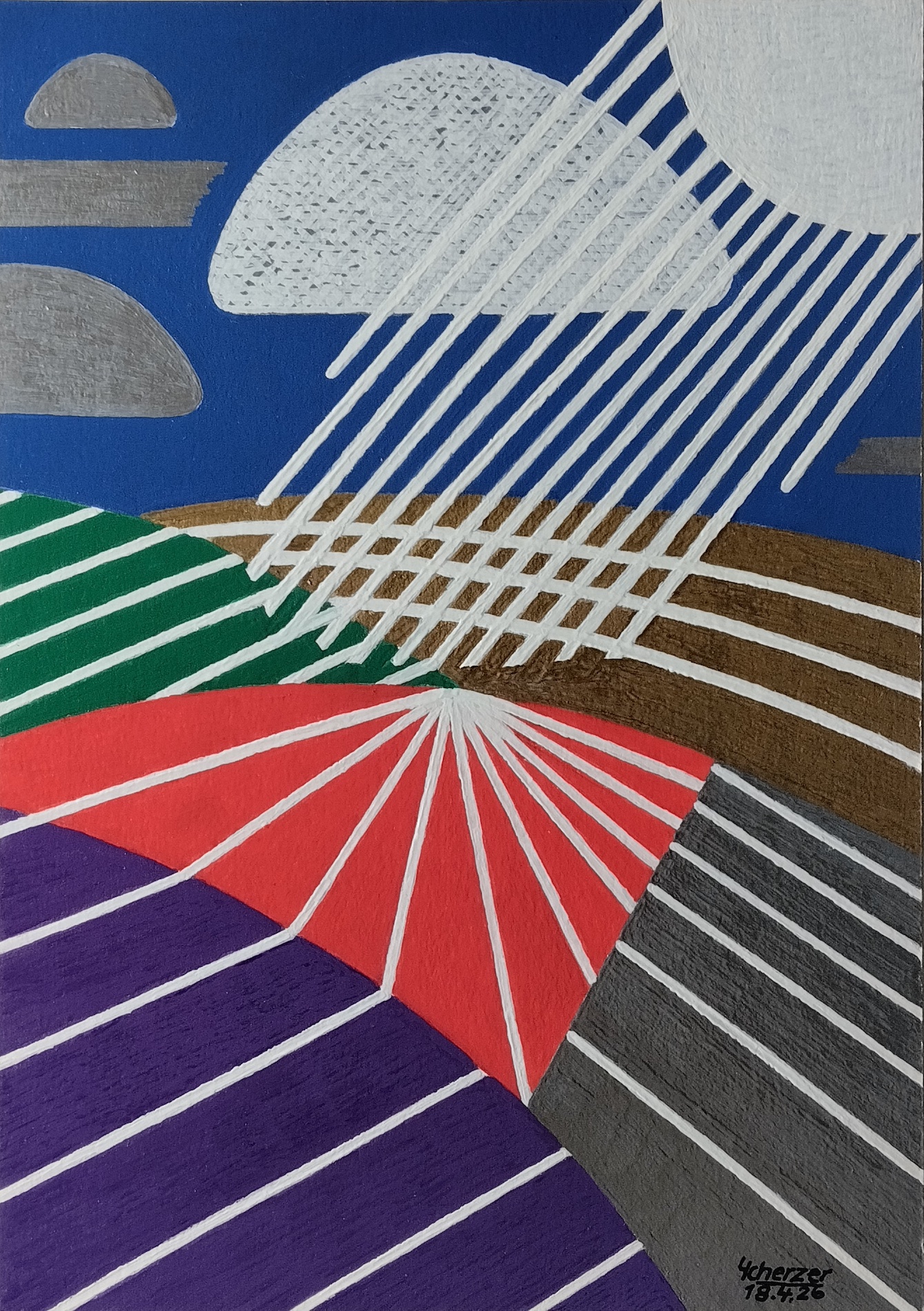 Sonnenaufgang über den Feldern