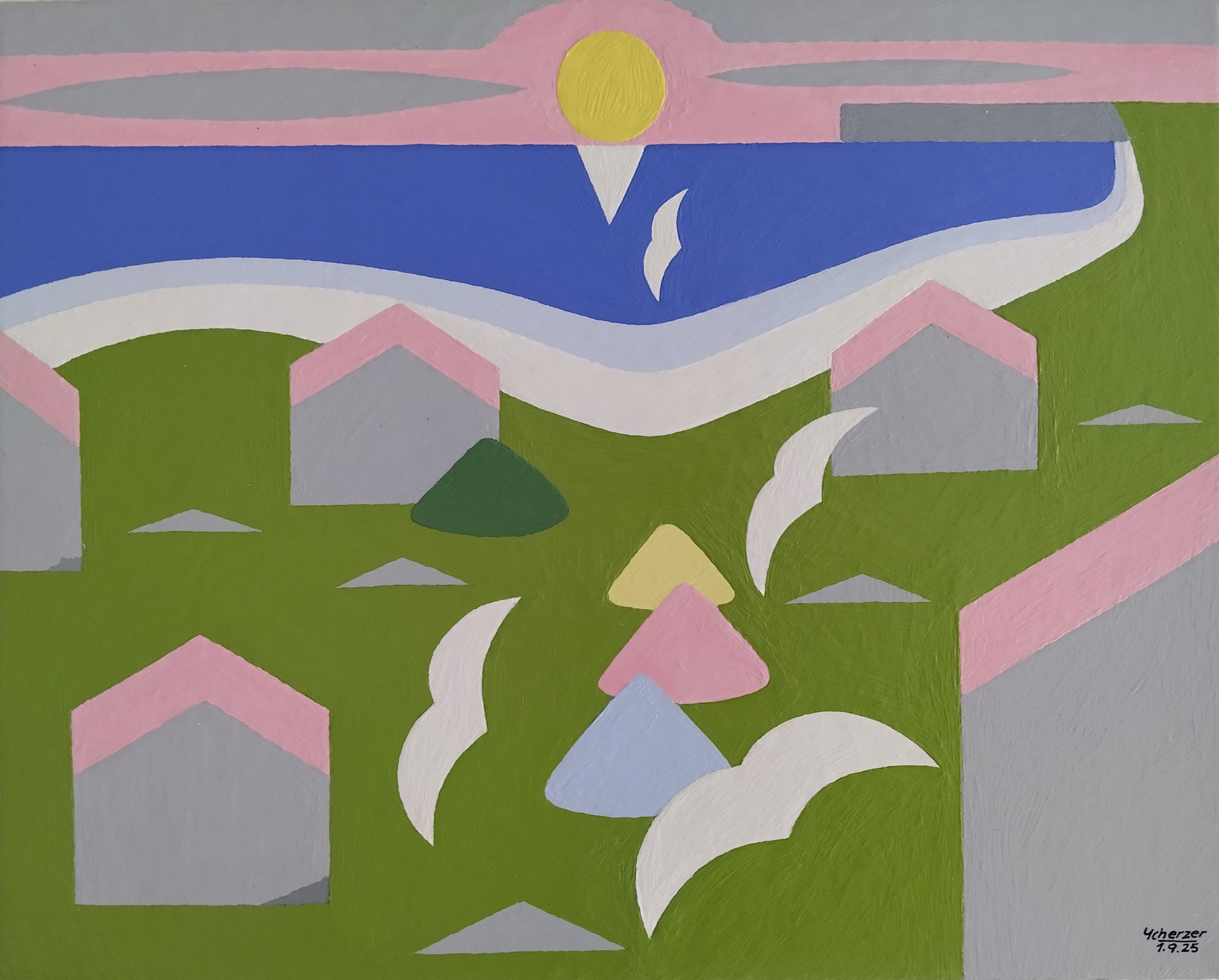 Klippenhäuser im Sonnenaufgang